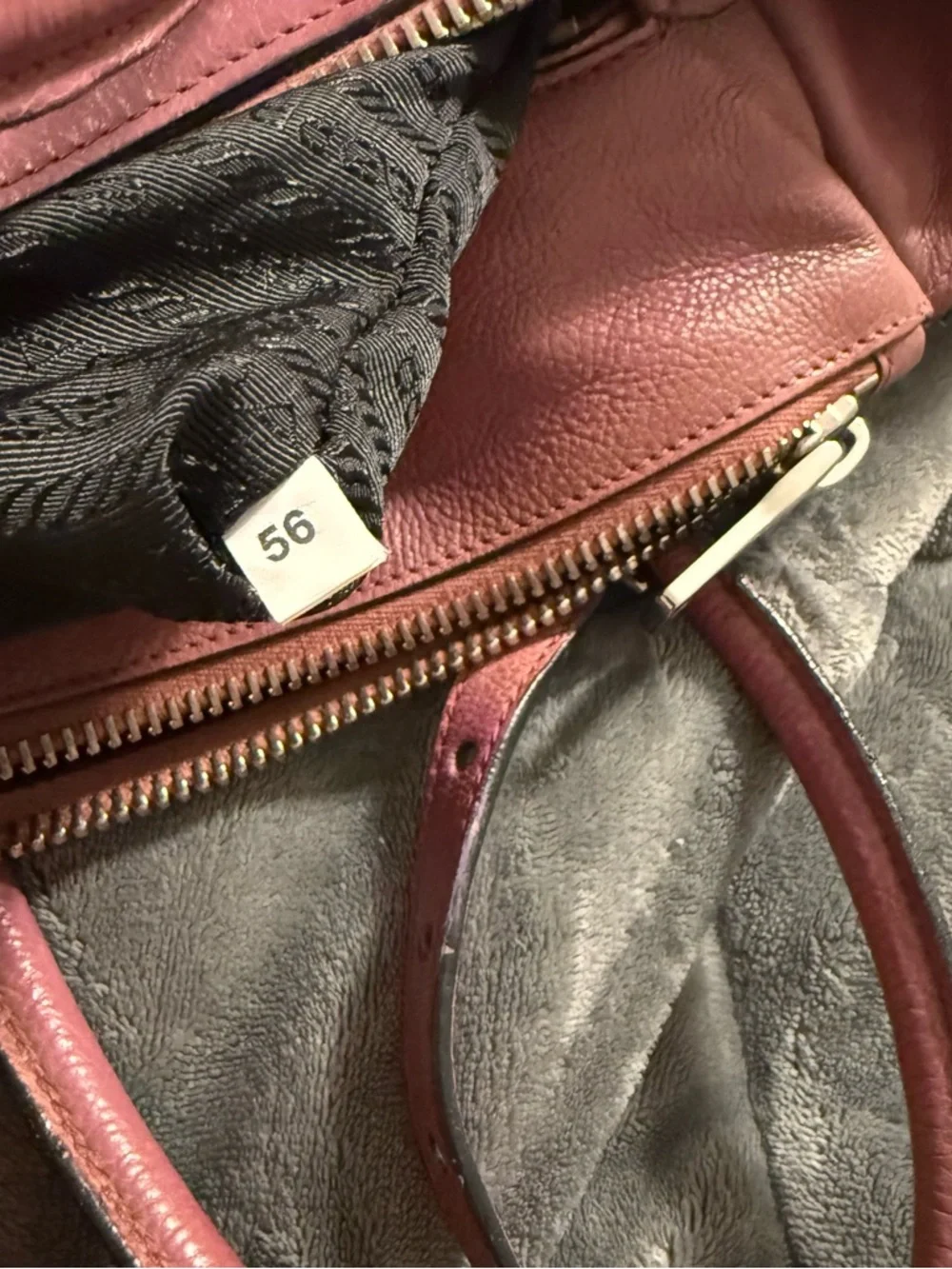 Authentic Prada Rose-Pink Leather Top-Handle Satchel with Shoulder Strap - Picture 7 of 11